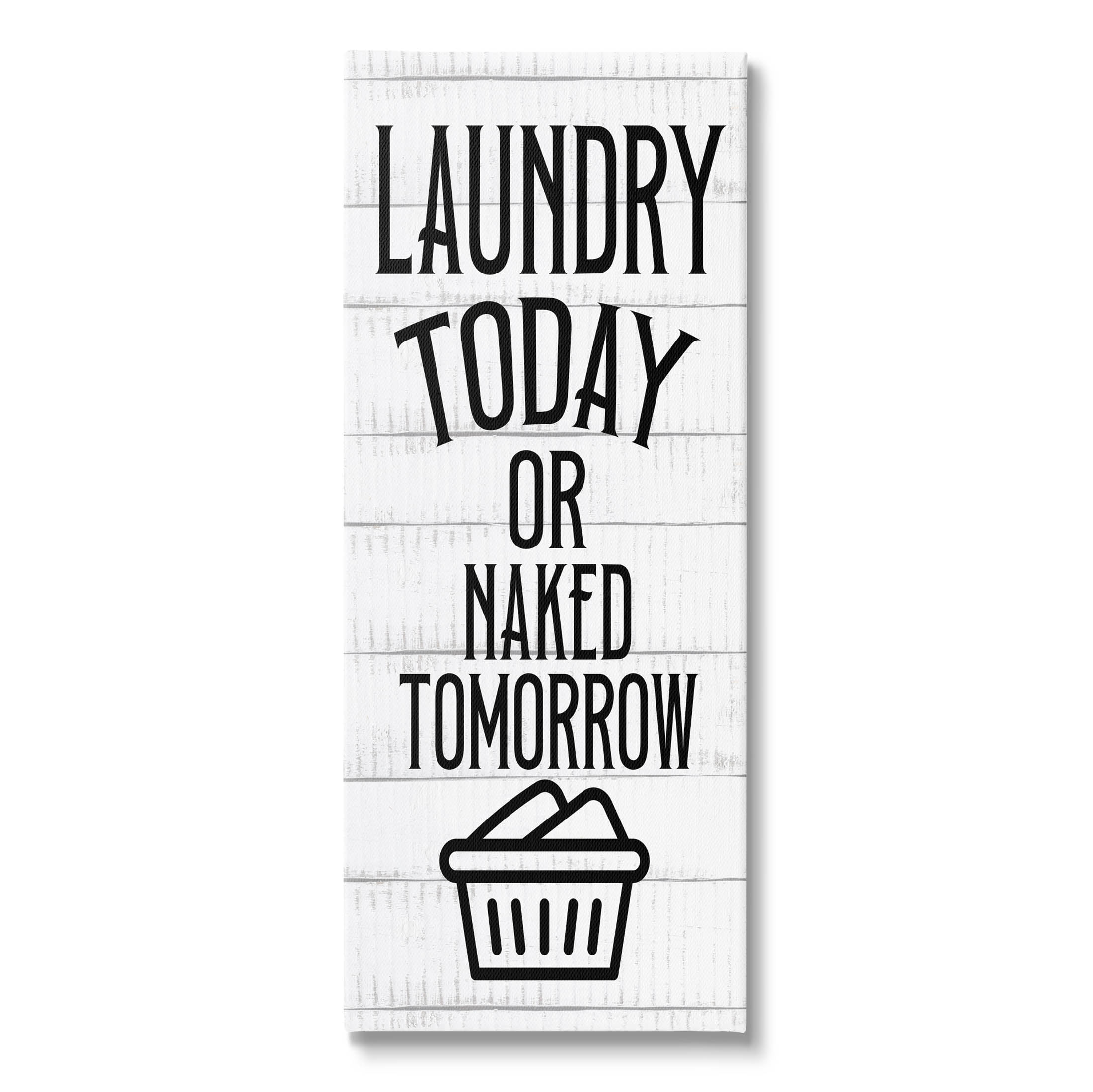 Stupell Industries Laundry Room Rustic Humor Typography Graphic Art Gallery Wrapped Canvas Print Wall Art, Design by Kim Allen