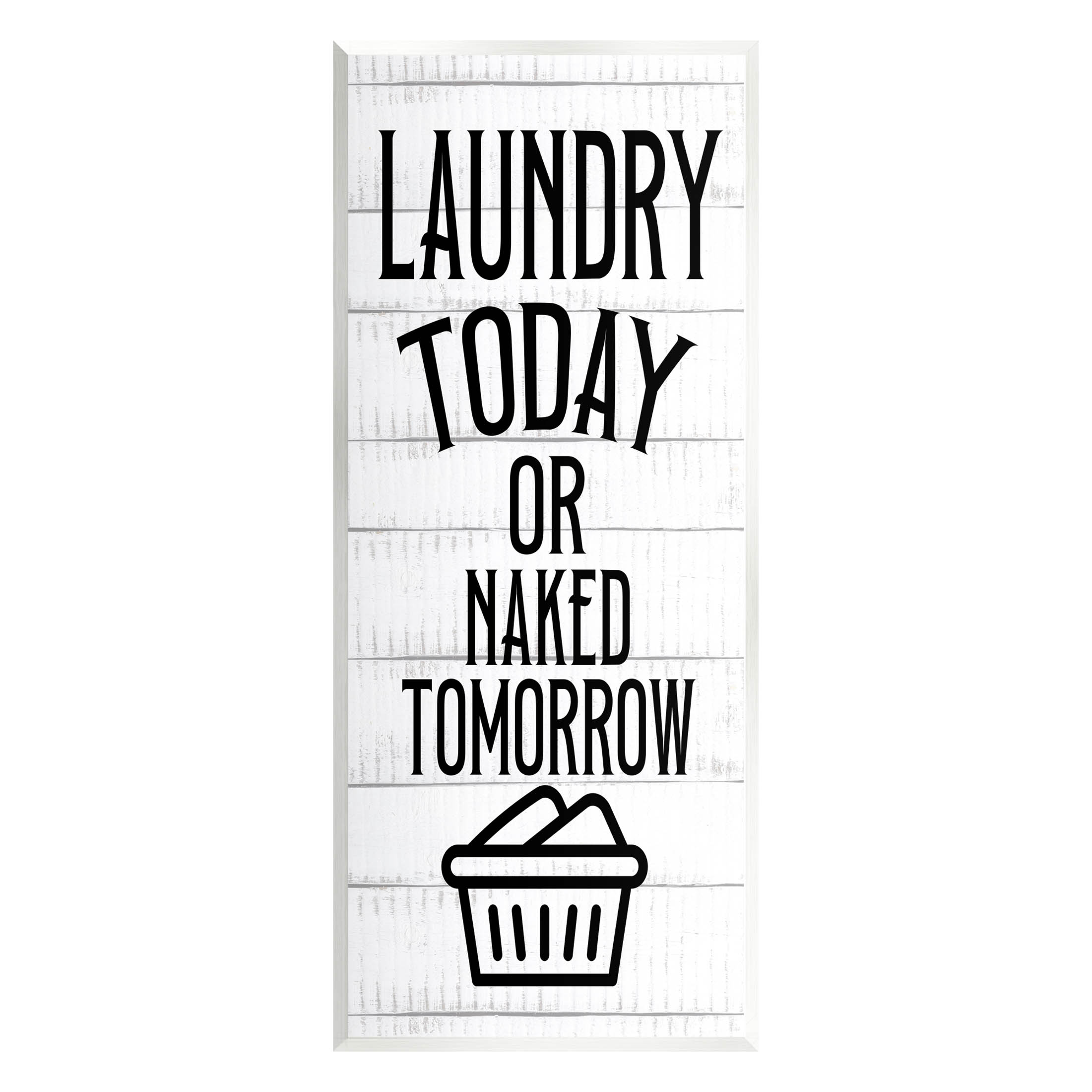 Stupell Industries Laundry Room Rustic Humor Typography Graphic Art Unframed Art Print Wall Art, Design by Kim Allen