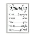 thumbnail image 1 of Stupell Industries Laundry Room Schedule Humorous Cleaning Priorities Inspirational Painting Gray Framed Art Print Wall Art, 11 x 14, 1 of 8