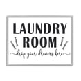 thumbnail image 1 of Stupell Industries Laundry Room Sign Drop Drawers Here Funny Phrase Humor Painting Gray Framed Art Print Wall Art, 16 x 20, 1 of 7
