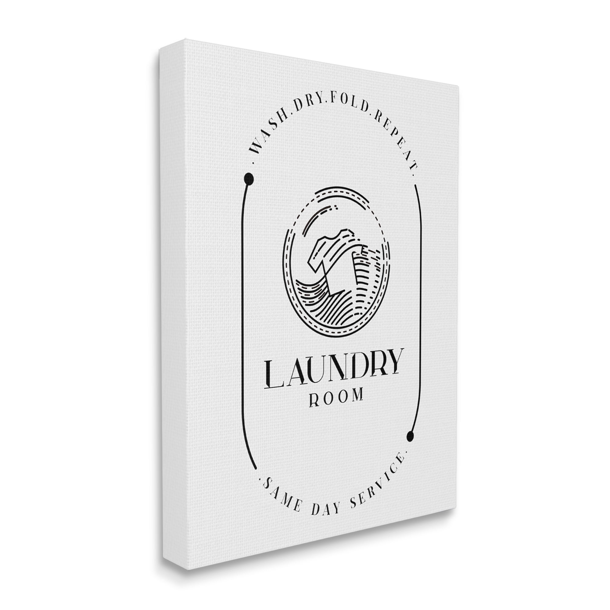 Stupell Industries Laundry Room Washing Machine Same Day Service Script, 36 x 48, Designed by Andrea Jasid Grassi