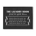thumbnail image 1 of Stupell Industries Laundry Room You've Got to Know When Phrases Country Painting Black Framed Art Print Wall Art, 24 x 30, Design by Lettered and Lined, 1 of 7