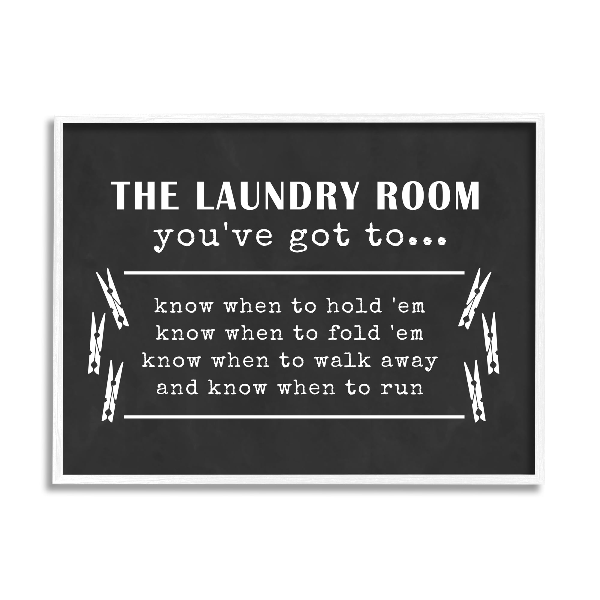 Stupell Industries Laundry Room You've Got to Know When Phrases , 16 x 20, Designed by Lettered and Lined