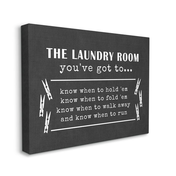 Stupell Industries Laundry Room You've Got to Know When Phrases , 30 x 40, Designed by Lettered and Lined