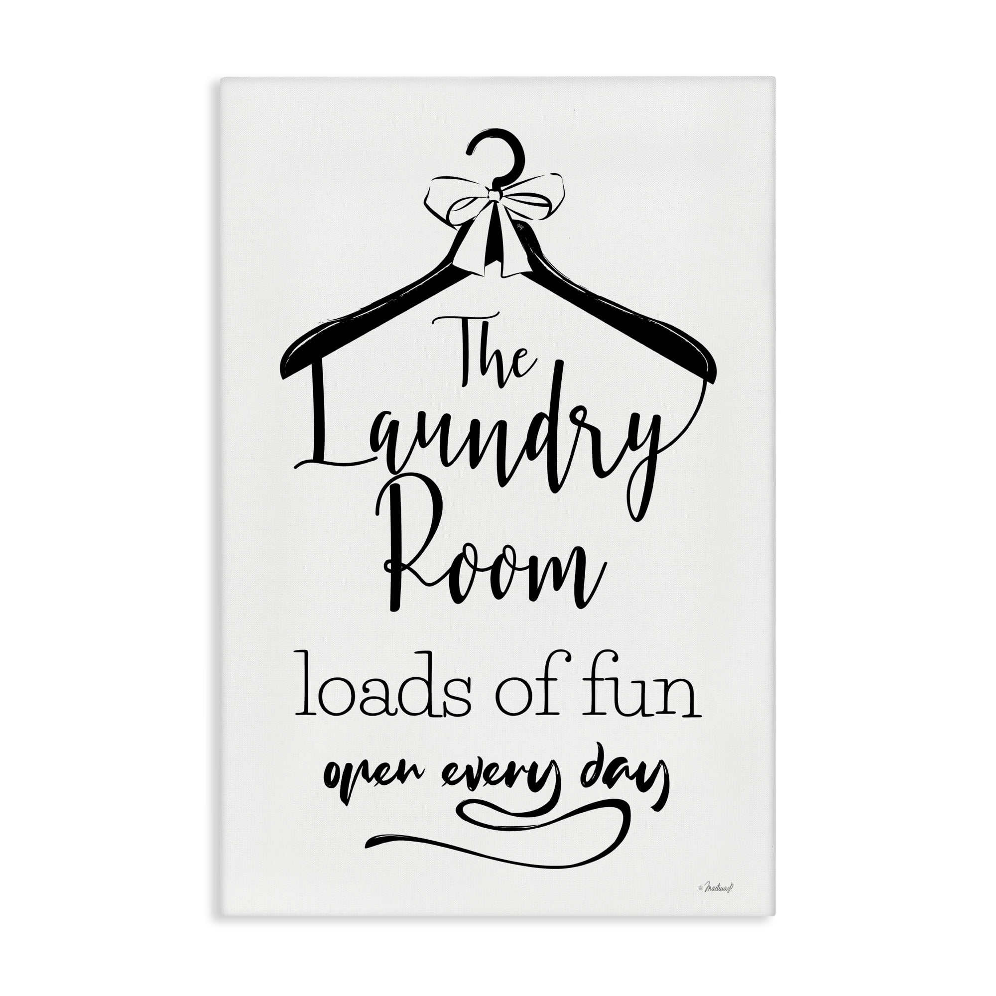 Stupell Industries Laundry Room with Hanger Bath & Laundry Painting Wrapped Canvas Art Print Wall Art, 20 x 30