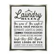thumbnail image 1 of Stupell Industries Laundry Rules with Hanger Typography Luster Gray Framed Floating Canvas Wall Art, 16x20, by Lettered and Lined, 1 of 5