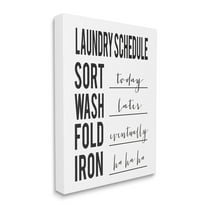 Stupell Industries Laundry Schedule Sort Today Wash Later Funny Phrases, 36 x 48, Designed by Lettered and Lined