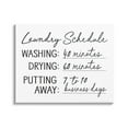 thumbnail image 1 of Stupell Industries Laundry Schedule Witty Text Casual Home Sign Graphic Art Gallery Wrapped Canvas Print Wall Art, Design by Lettered and Lined, 1 of 7