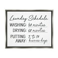 thumbnail image 1 of Stupell Industries Laundry Schedule Witty Text Casual Home Sign Graphic Art Luster Gray Floating Framed Canvas Print Wall Art, Design by Lettered and Lined, 1 of 5