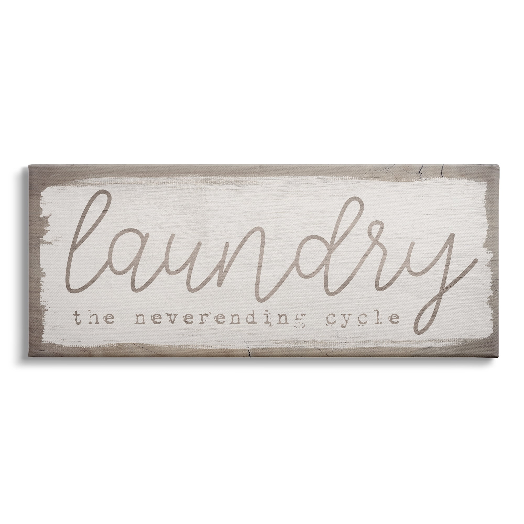 Stupell Industries Laundry the Never-ending Cycle Phrase Funny Cleaning Humor, 24 x 10,Design by Daphne Polselli