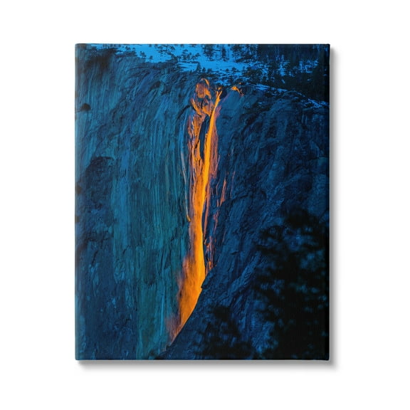 Stupell Industries Lava Flowing Snowy Mountain Side Rock Cliffs Photograph Gallery Wrapped Canvas Print Wall Art, Design by Steve Smith