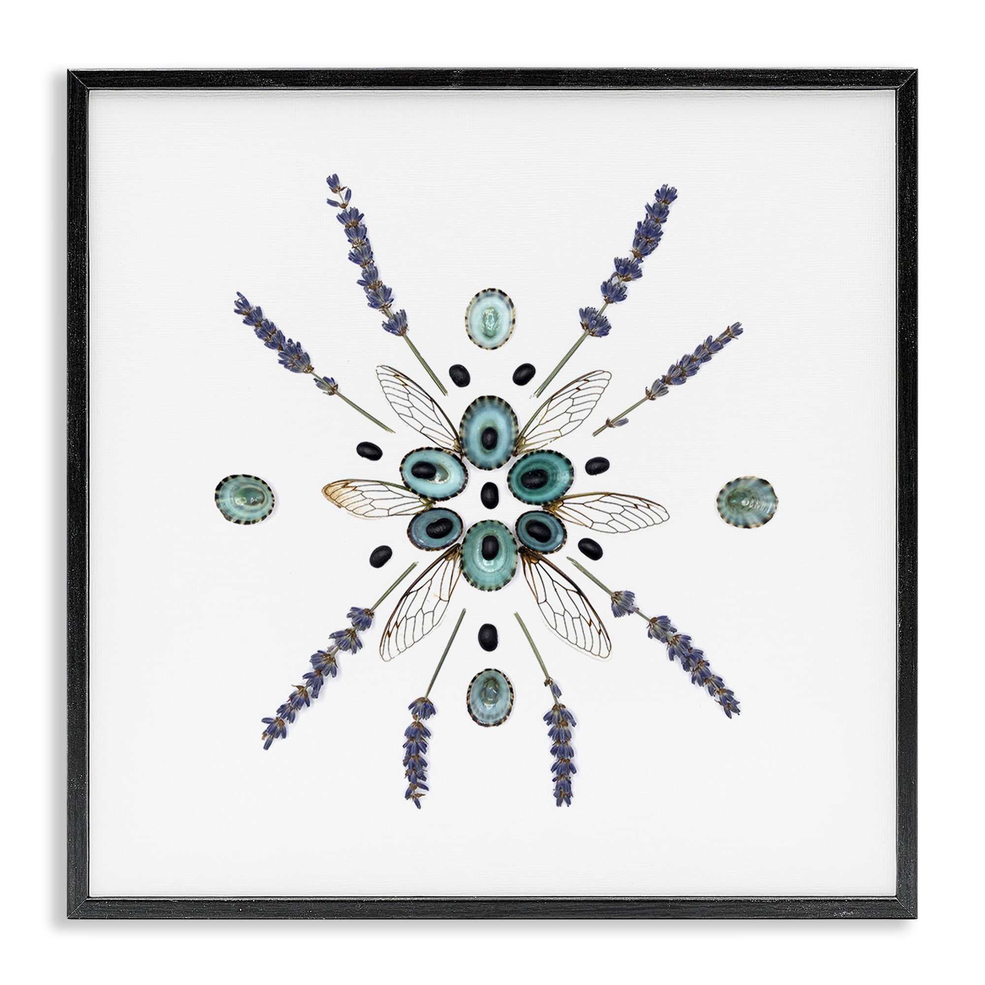 Stupell Industries Lavender & Delicate Wings Black Framed Giclee Art, design by Beth Adoette