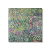 Stupell Industries Lavender Garden Path Landscape Painting Gallery Wrapped Canvas Art Print Wall Art, 17 x 17