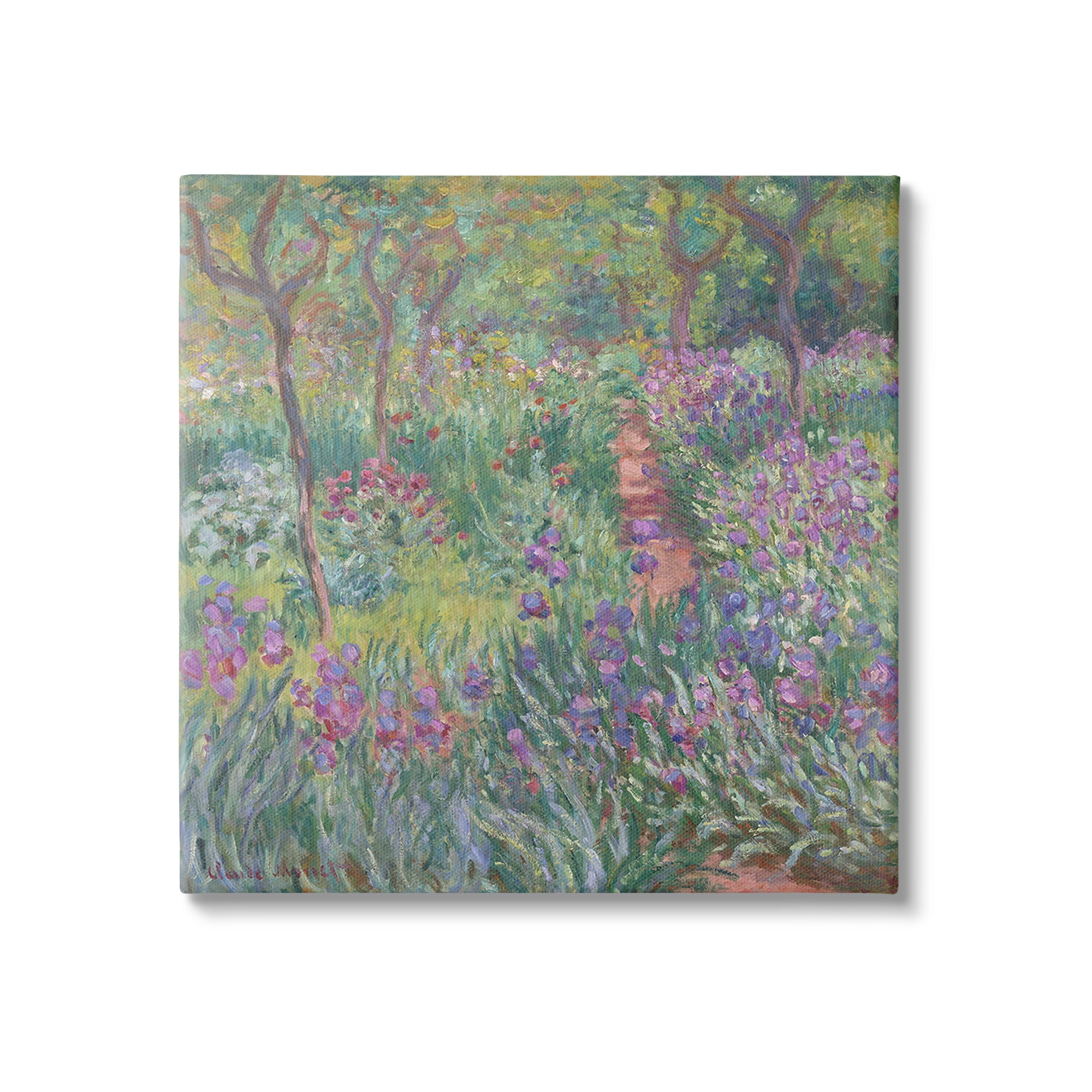 Stupell Industries Lavender Garden Path Landscape Painting Gallery Wrapped Canvas Art Print Wall Art, 30 x 30
