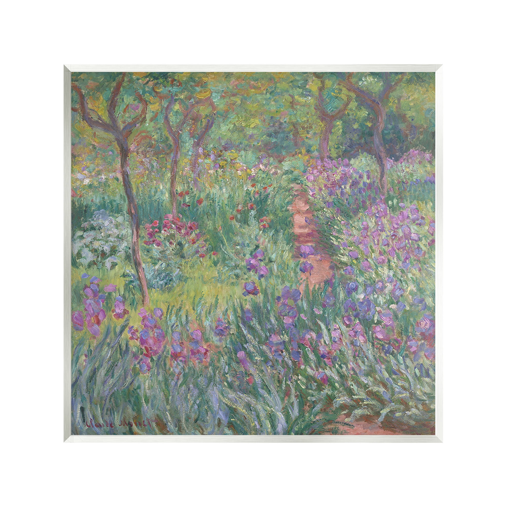 Stupell Industries Lavender Garden Path Landscape Painting Unframed Art Print Wall Art, 12 x 12