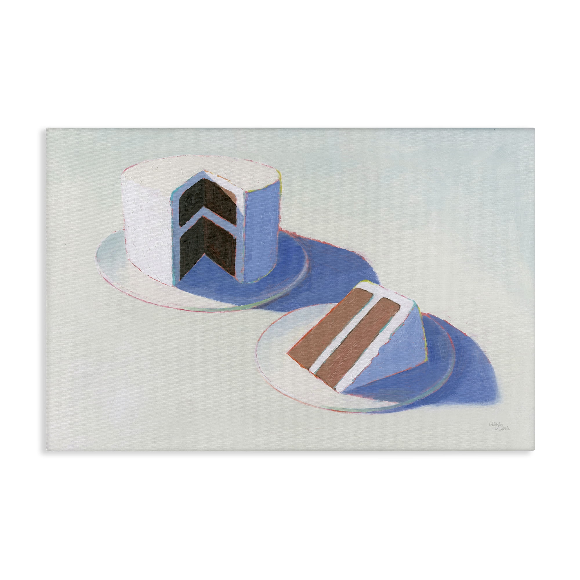 Stupell Industries Layer Cake Dessert Food & Beverage Painting Wrapped Canvas Art Print Wall Art, 45 x 30