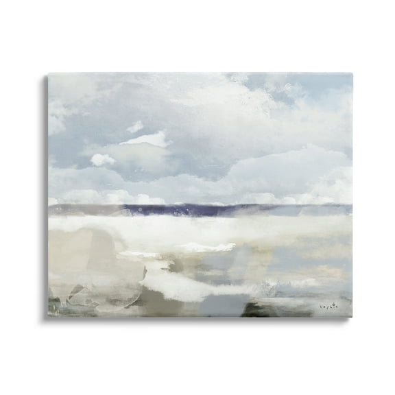 Stupell Industries Layered Abstract Beach Scenery Distant Land Clouds Painting Gallery Wrapped Canvas Print Wall Art, Design by Sophie 6