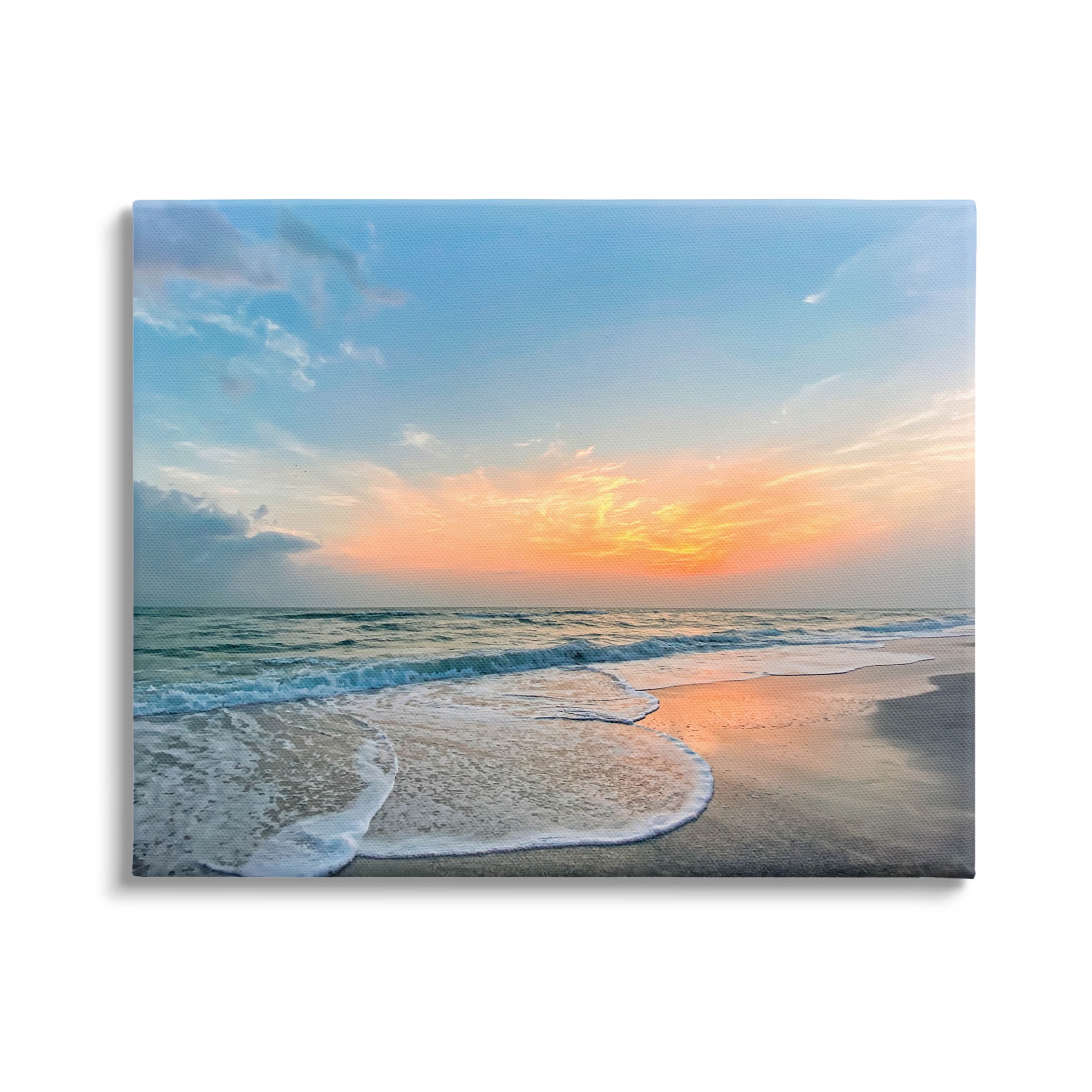 Stupell Industries Layered Beach Foam Sunrise Photograph Gallery Wrapped Canvas Print Wall Art, Design by Mary Lou Photography