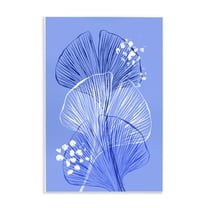 Stupell Industries Layered Blue Gingkoes Floral Painting Unframed Art Print Wall Art, 10 x 15
