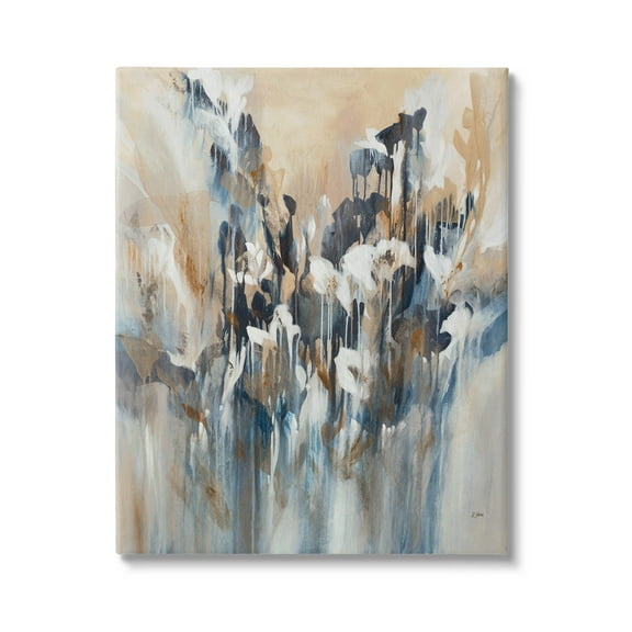 Stupell Industries Layered Botanical Abstract Drip Painting Gallery Wrapped Canvas Print Wall Art, Design by K. Nari