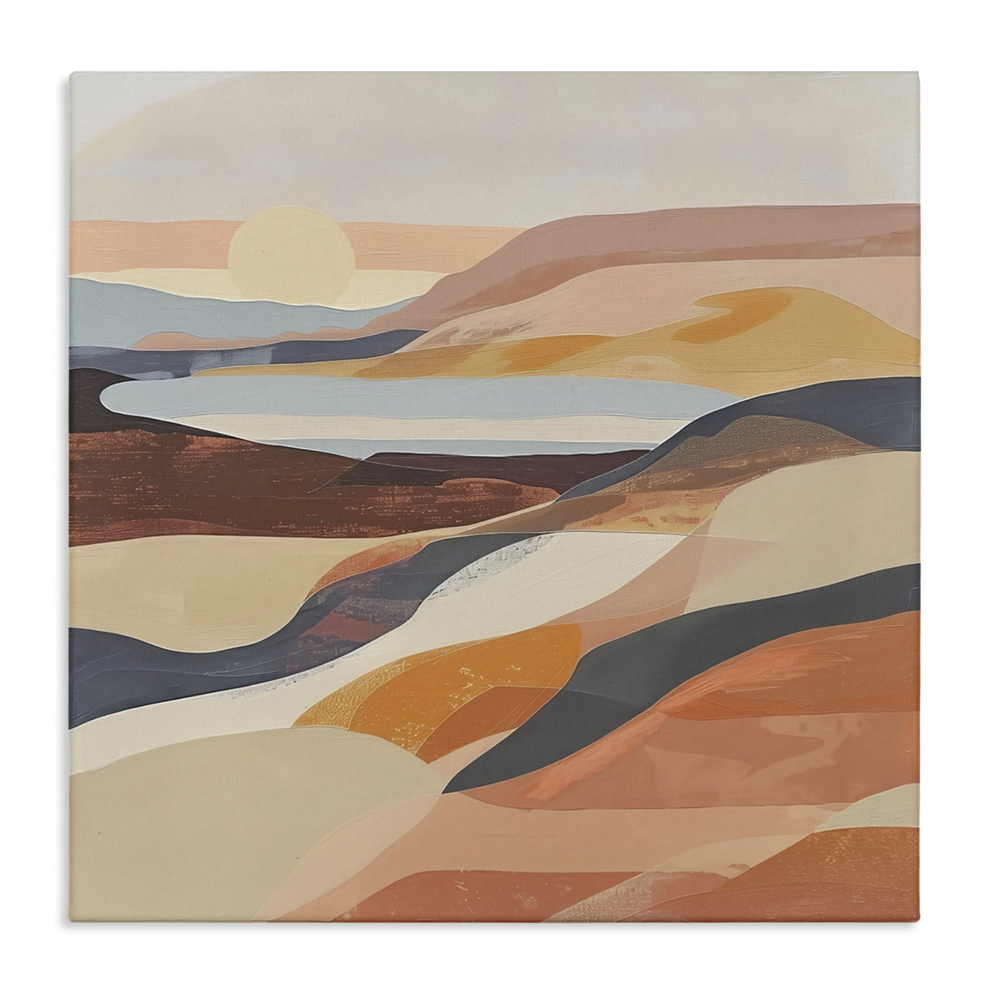 Stupell Industries Layered Canyon Hills Landscape & Nature Painting Wrapped Canvas Art Print Wall Art, 36 x 36