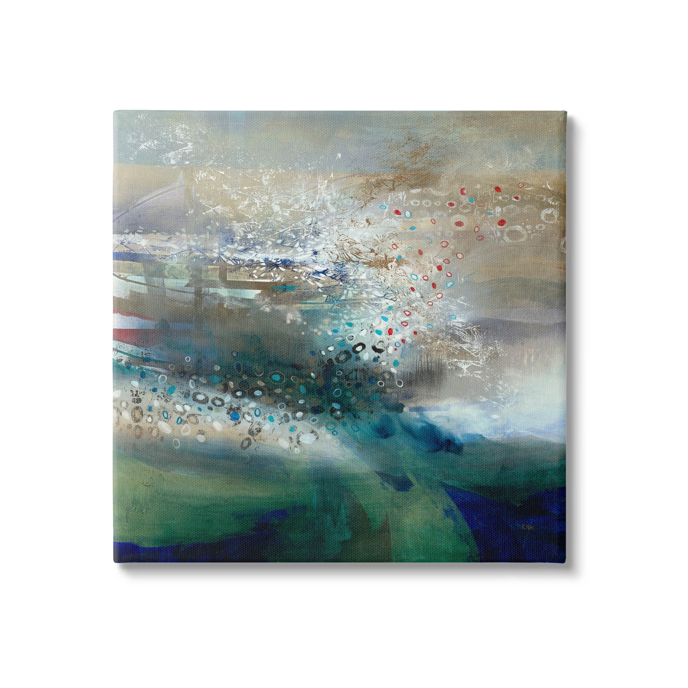Stupell Industries Layered Circular Pattern Collage Graphic Art Gallery Wrapped Canvas Print Wall Art, Design by K. Nari