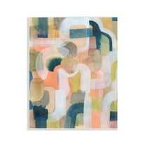 Stupell Industries Layered Curved Arches Abstract Painting Unframed Art Print Wall Art, 11 x 14