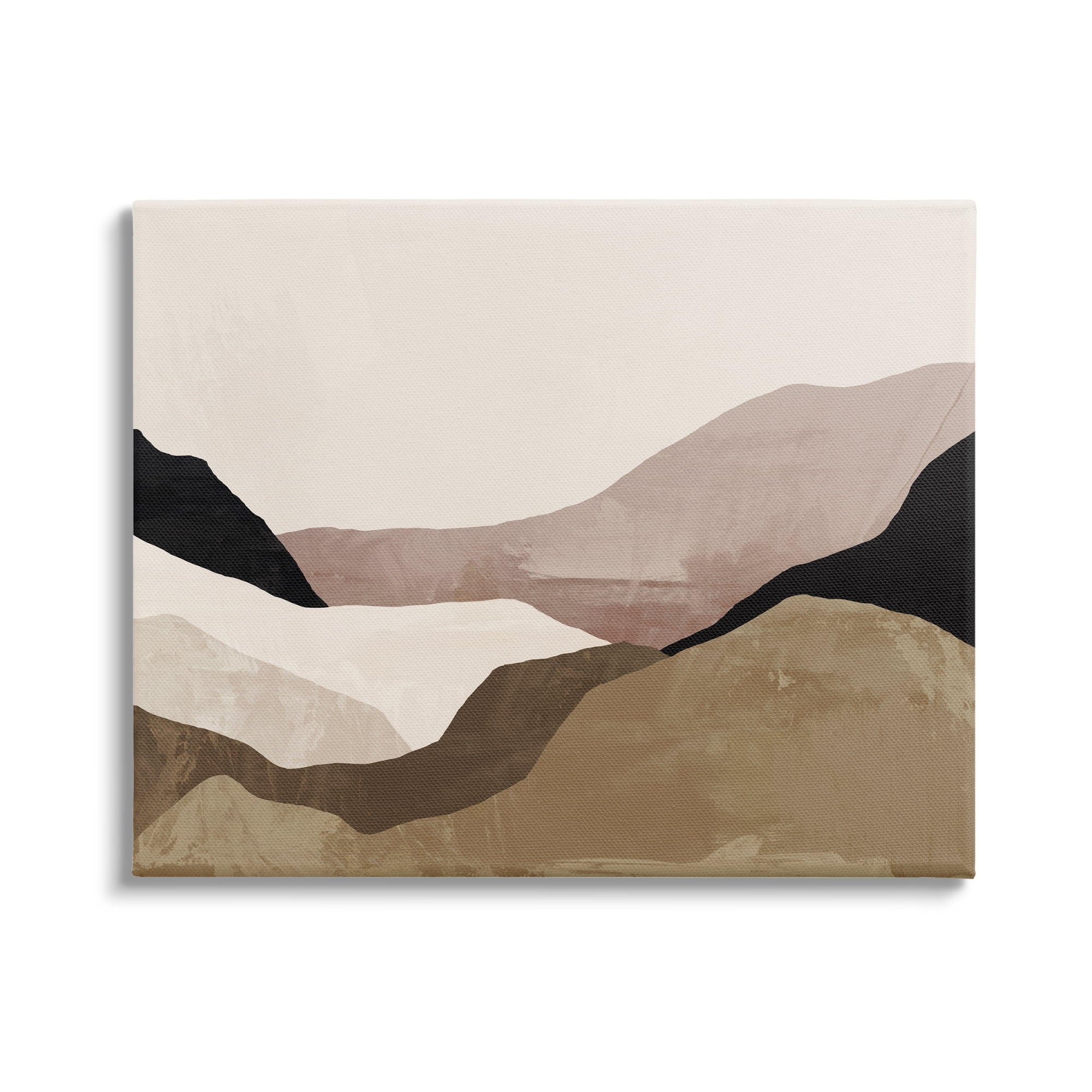 Stupell Industries Layered Desert Mountain Peaks Abstract Painting Gallery Wrapped Canvas Art Print Wall Art, 20 x 16