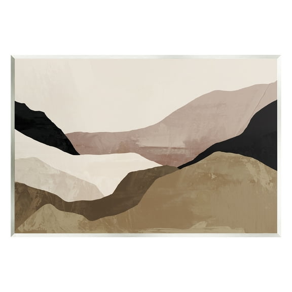 Stupell Industries Layered Desert Mountain Peaks Abstract Painting Unframed Art Print Wall Art, 15 x 10