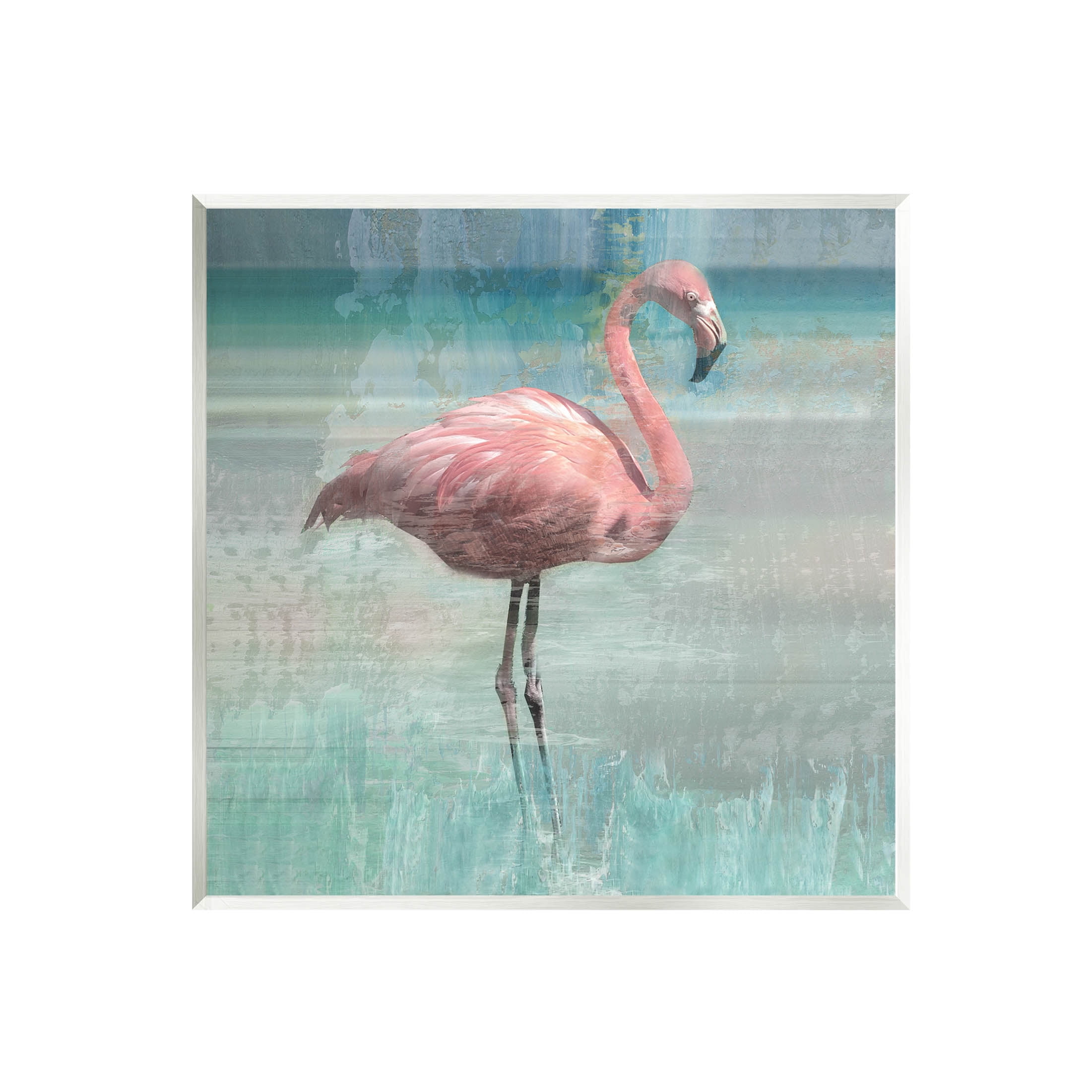 Stupell Industries Layered Flamingo Bird Portrait Graphic Art Unframed Art Print Wall Art, Design by Nan