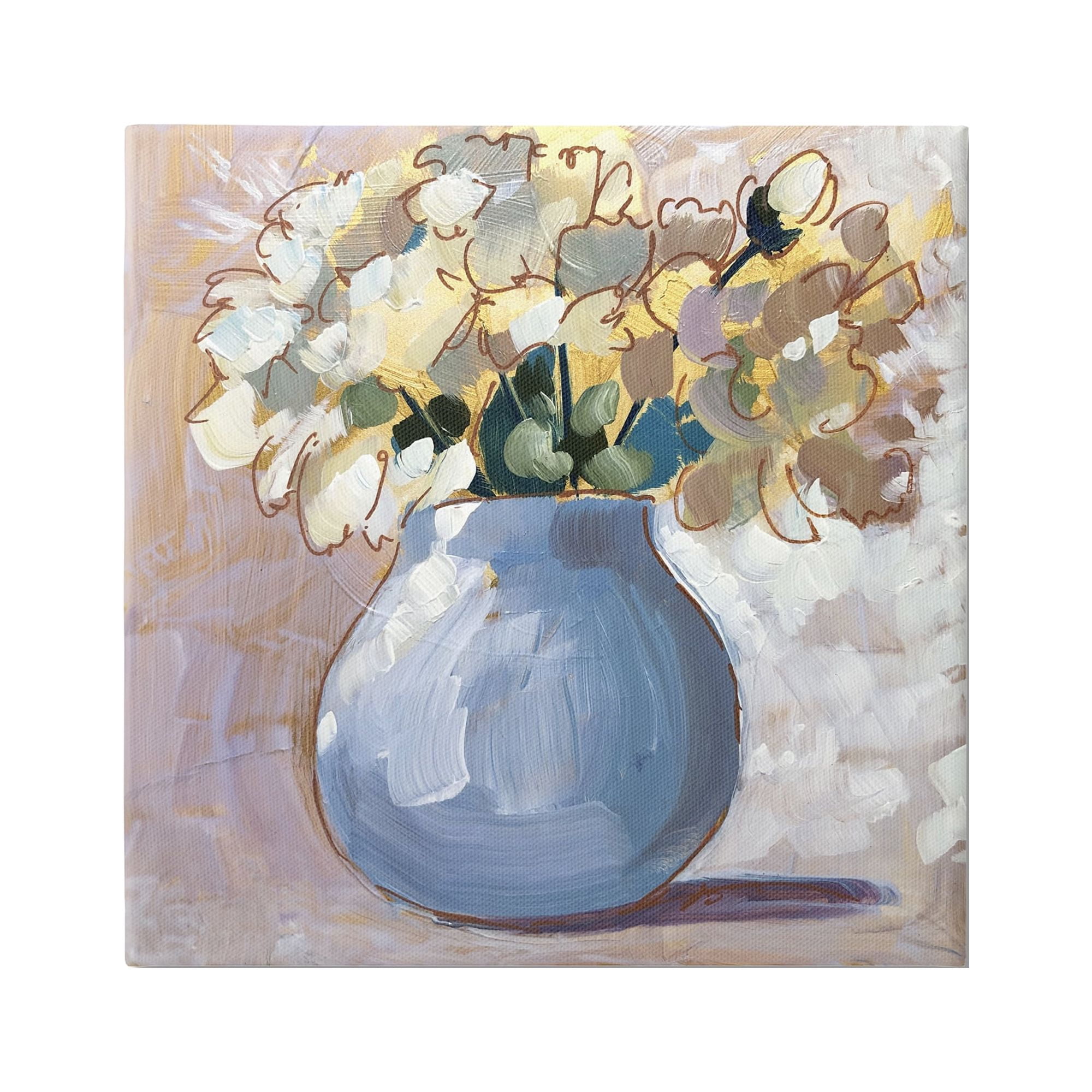 Stupell Industries Layered Flower Arrangement Blossoms Bouquet Painting Painting Gallery Wrapped Canvas Print Wall Art, Design by Sue Riger