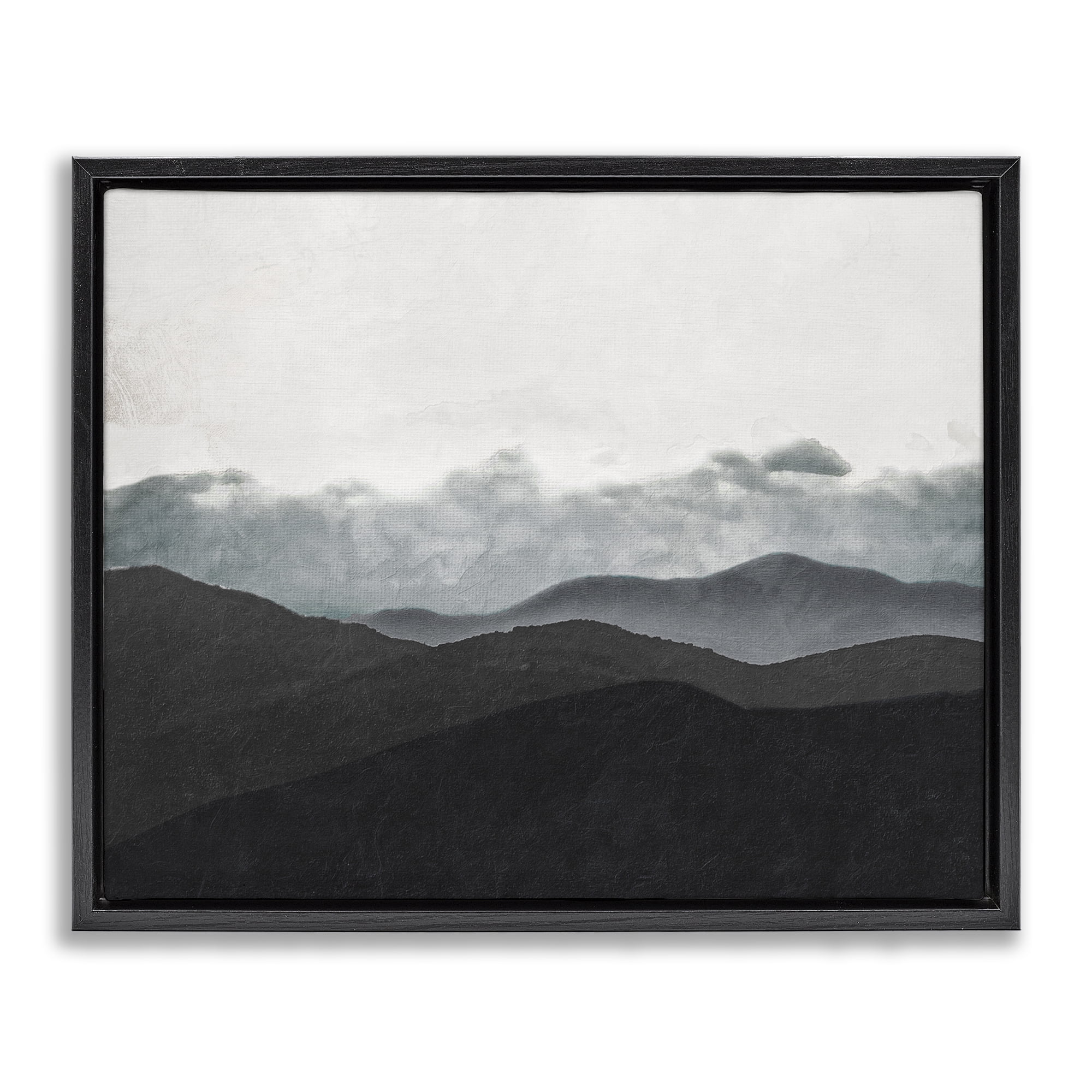 Stupell Industries Layered Foggy Hills Black Framed Floater Canvas Wall Art, design by Elizabeth Medley