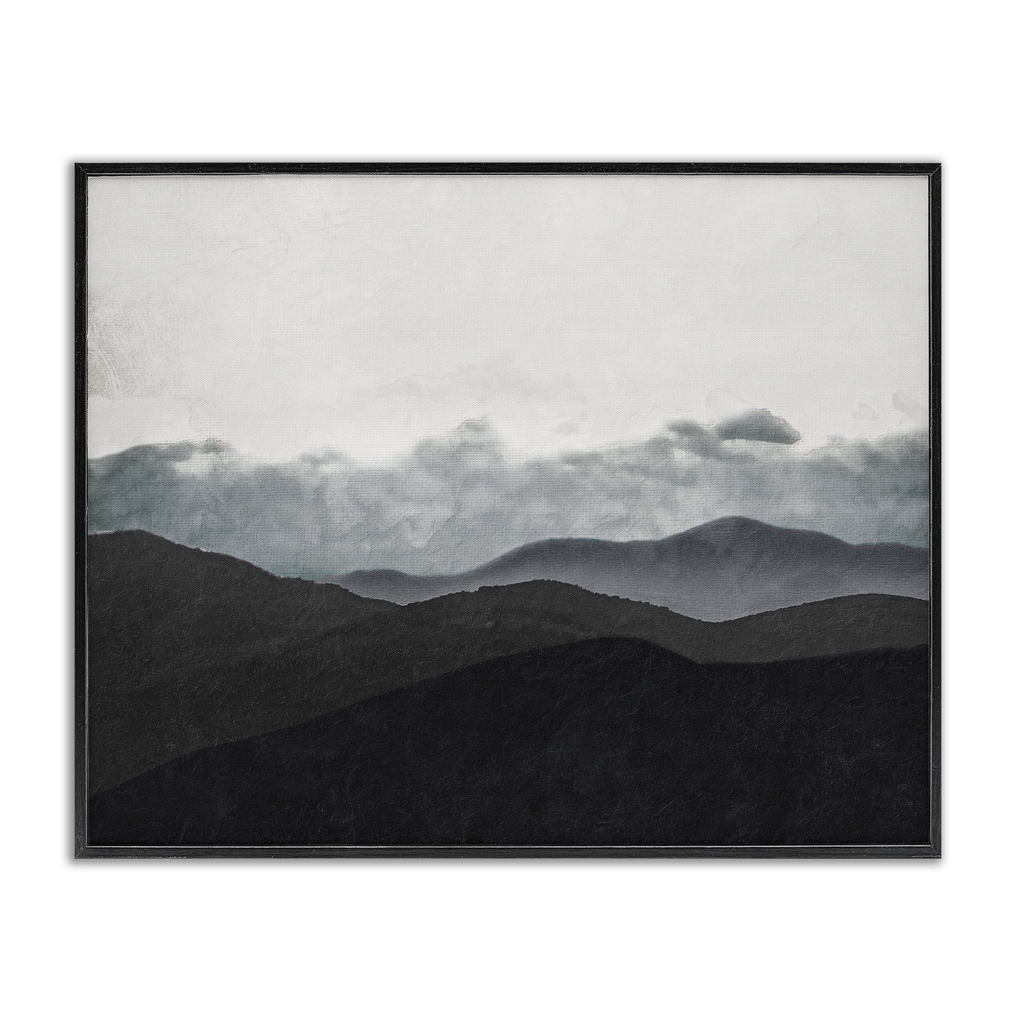 Stupell Industries Layered Foggy Hills Black Framed Giclee Art, design by Elizabeth Medley