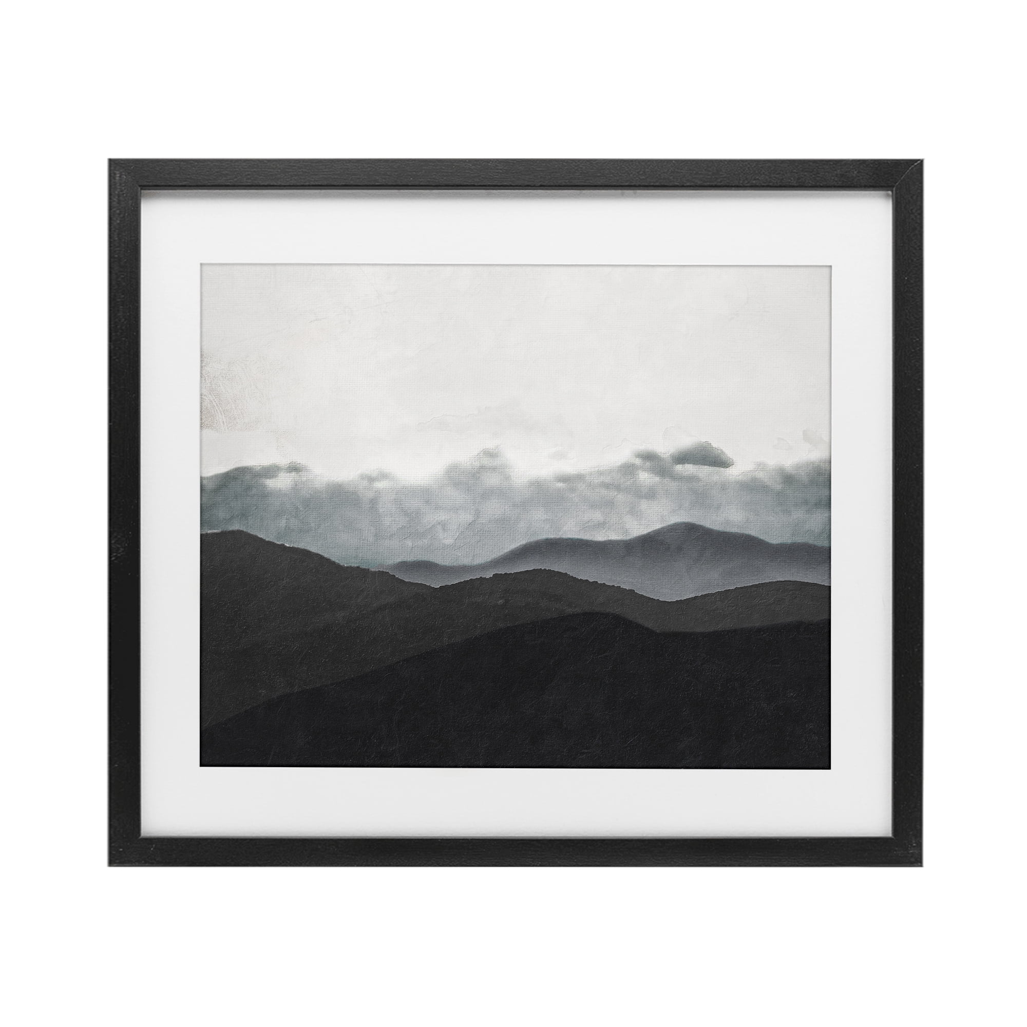 Stupell Industries Layered Foggy Hills Black Framed Print Under Glass, design by Elizabeth Medley