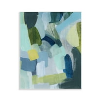 Stupell Industries Layered Green Paint Strokes Abstract Painting Unframed Art Print Wall Art, 11 x 14