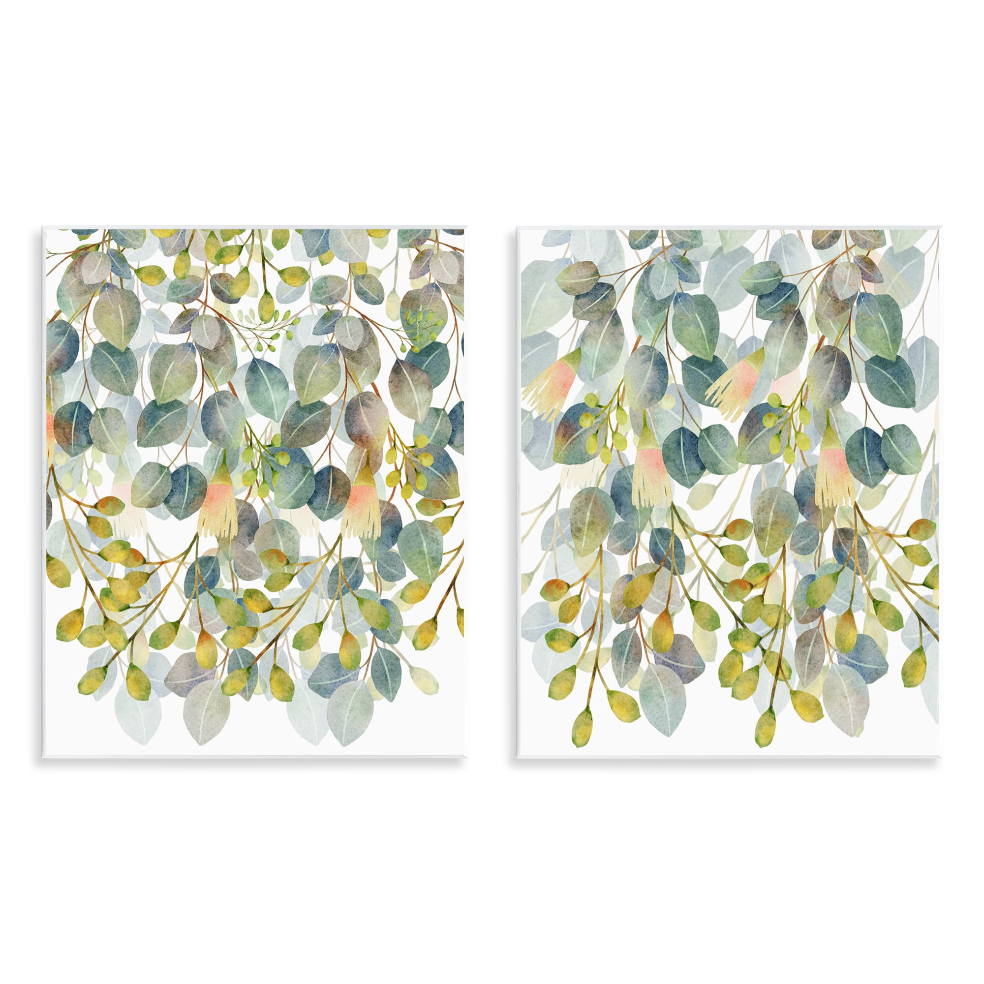 Stupell Industries Layered Ivy Hanging Botanicals 2 Piece Wall Plaque Art Set, design by Marcus Prime