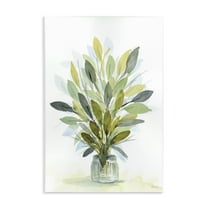 Stupell Industries Layered Leaves in Jar Botanical & Floral Painting Unframed Art Print Wall Art, 10 x 15