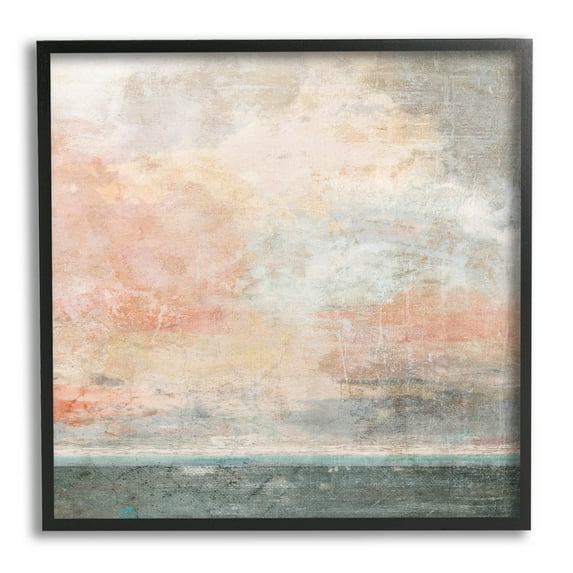 Stupell Industries Layered Modern Landscape Painting Black Framed Art Print Wall Art, Design by Suzanne Nicoll
