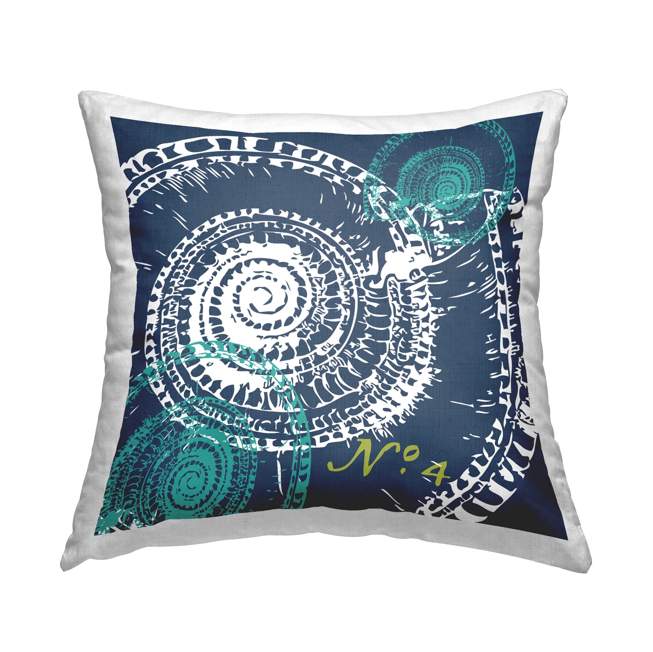 Stupell Industries Layered Nautilus Seashells Printed Throw Pillow Design by George Tygert