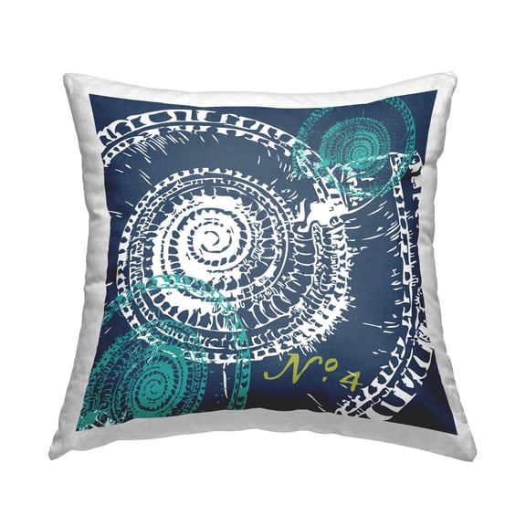Stupell Industries Layered Nautilus Seashells Printed Throw Pillow Design by George Tygert