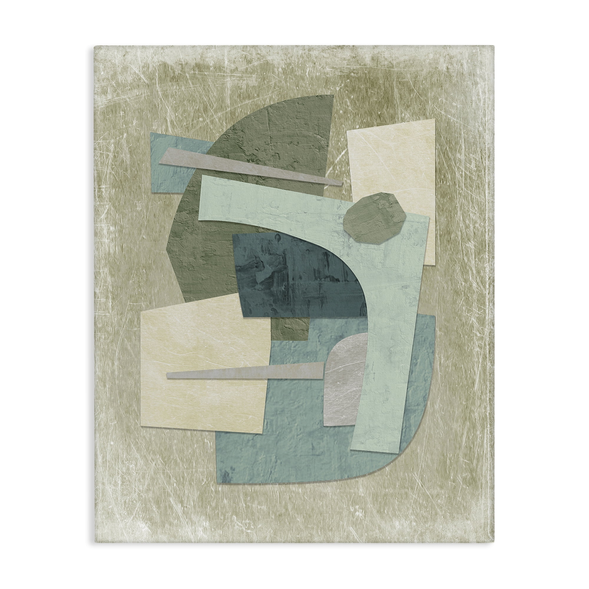 Stupell Industries Layered Neutral Arrangement Abstract Painting Wrapped Canvas Art Print Wall Art, 24 x 30