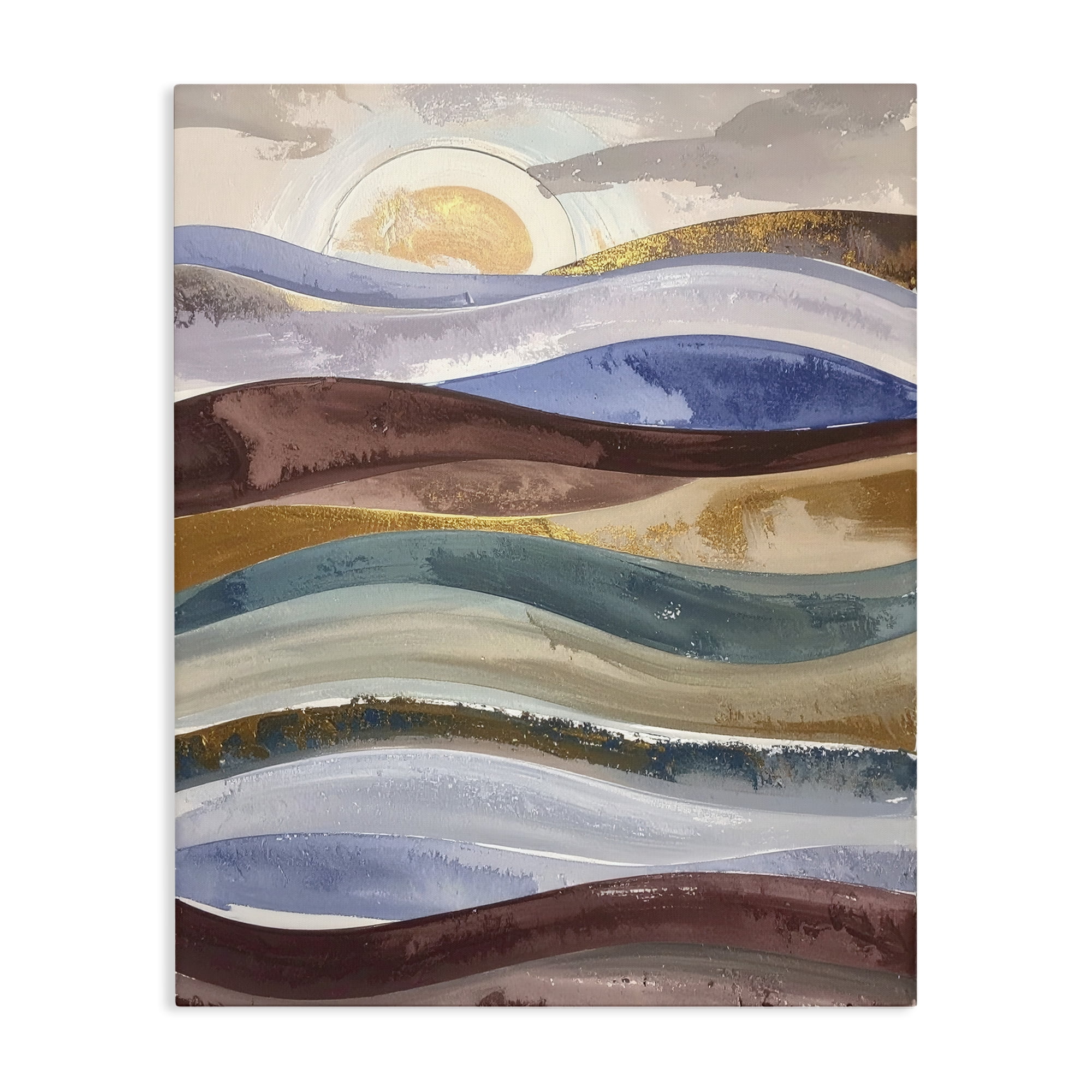 Stupell Industries Layered Ocean Flow Canvas Wall Art, design by Alonza Saunders