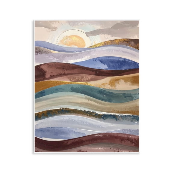 Stupell Industries Layered Ocean Flow Wall Plaque Art, design by Alonza Saunders