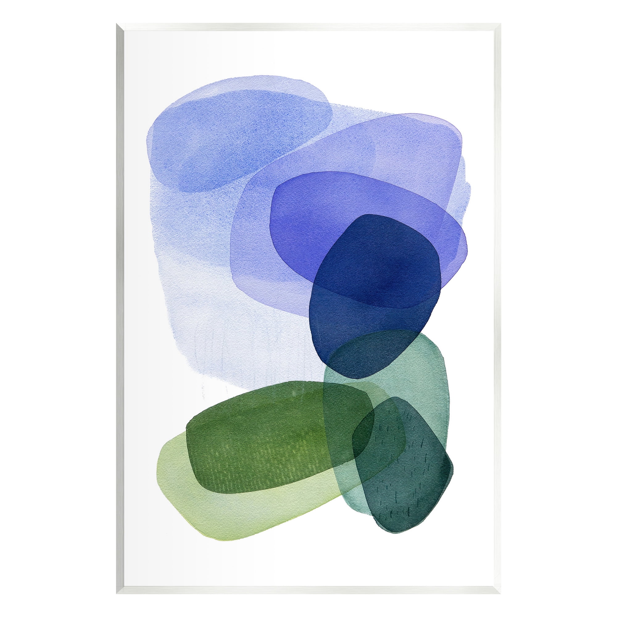 Stupell Industries Layered Opaque Shapes Abstract Painting Unframed Art Print Wall Art, 13 x 19