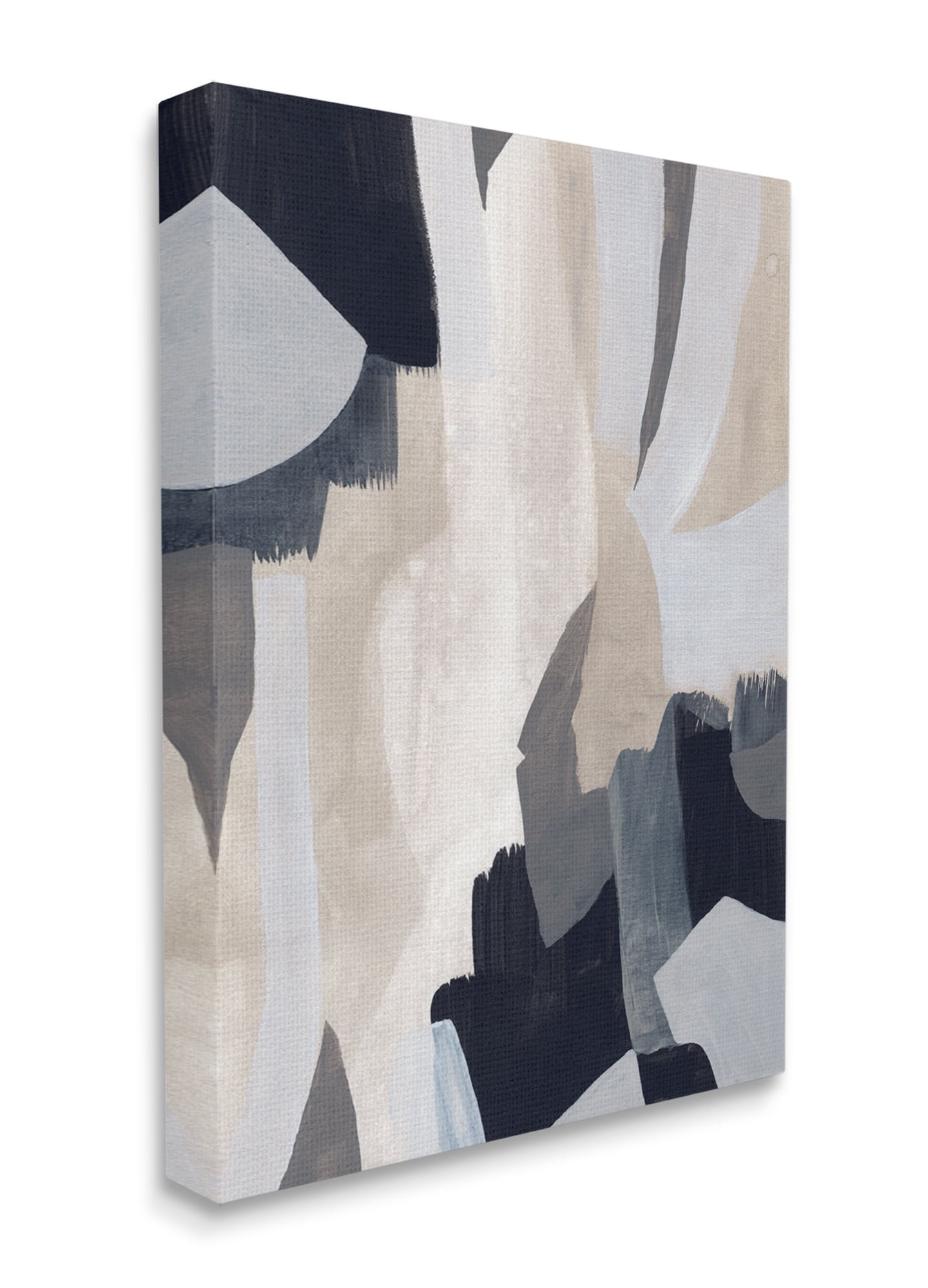 Stupell Industries Layered Organic Abstract Shapes Blue Beige Canvas Wall Art, 36 x 48, Design by June Erica Vess