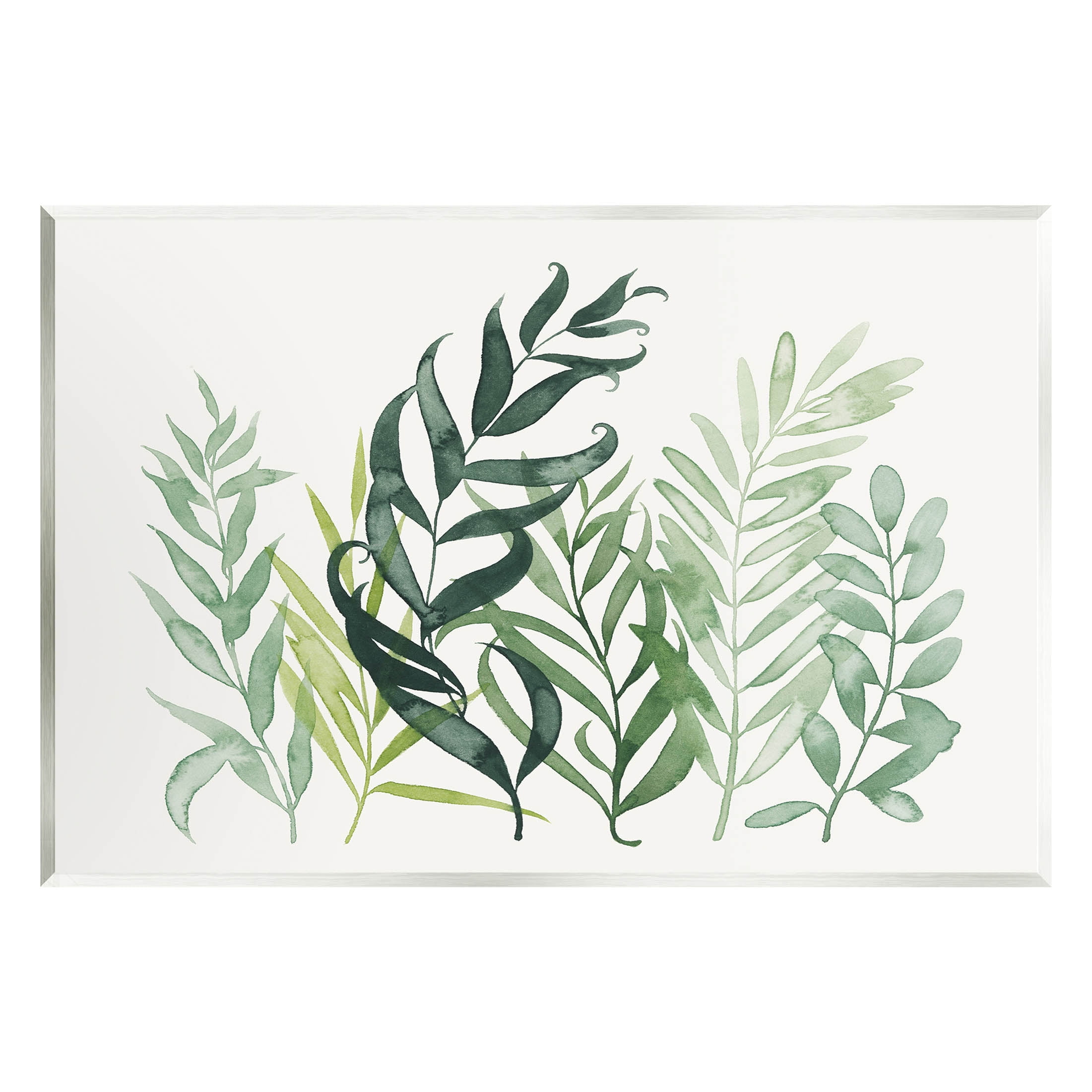 Stupell Industries Layered Plant Leaves Botanical Graphic Art Unframed Art Print Wall Art, Design by Grace Popp