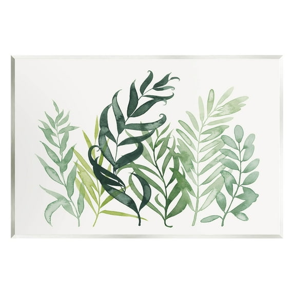 Stupell Industries Layered Plant Leaves Botanical Graphic Art Unframed Art Print Wall Art, Design by Grace Popp