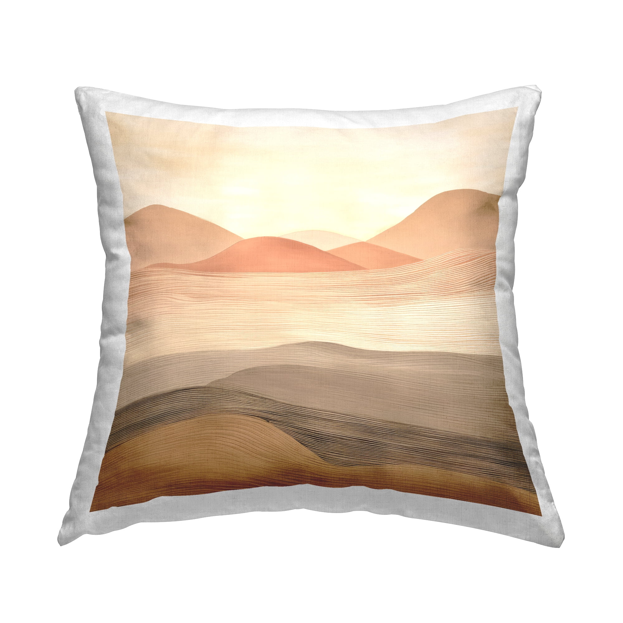 Stupell Industries Layered Sand Dunes Decorative Printed Throw Pillow Design by Irena Orlov.