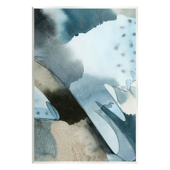 Stupell Industries Layered Scribble Shapes Abstract Blue Accent Forms Painting Unframed Art Print Wall Art, Design by Grace Popp