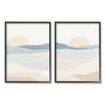 thumbnail image 1 of Stupell Industries Layered Sunrise Landscape Scenery Abstract Landforms Graphic Art Black Framed Art Print Wall Art, Set of 2, Design by June Erica Vess, 1 of 5